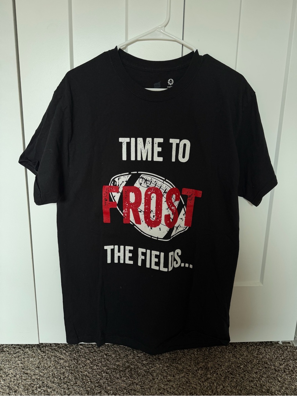 Black Graphic Tee - "Time to Frost the Fields"